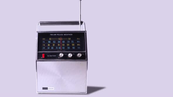 Stop Motion Of A Great Retro Radio With Police Band 7 Stop Motion Of A Great Retro Radio With Police Band 7
