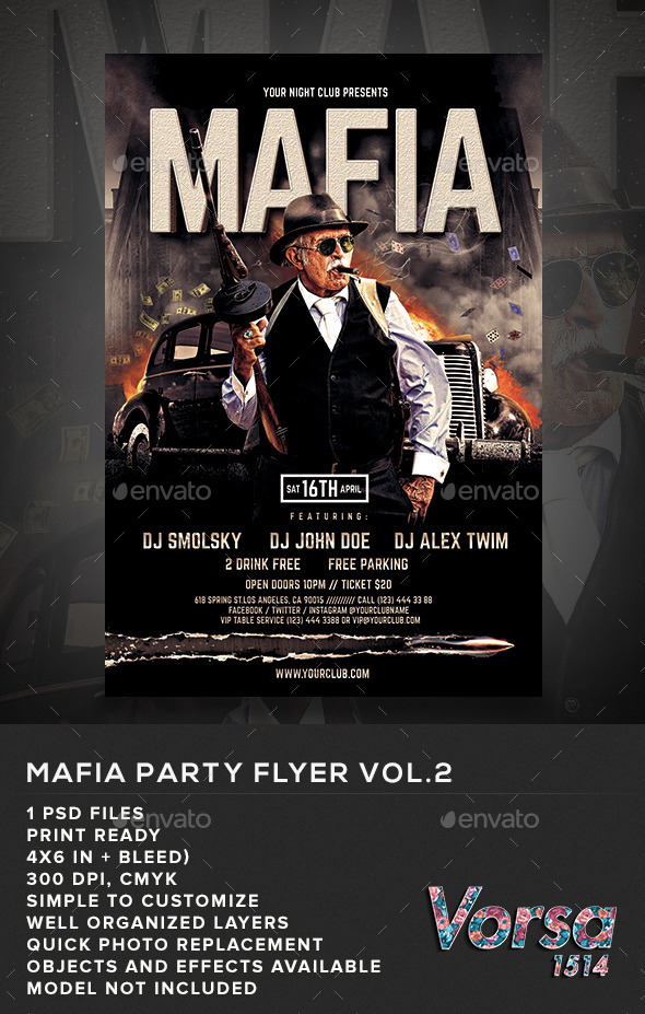 GraphicRiver Mafia Party Flyer vol.2 10971953 GraphicRiver Mafia Party Flyer vol.2 10971953