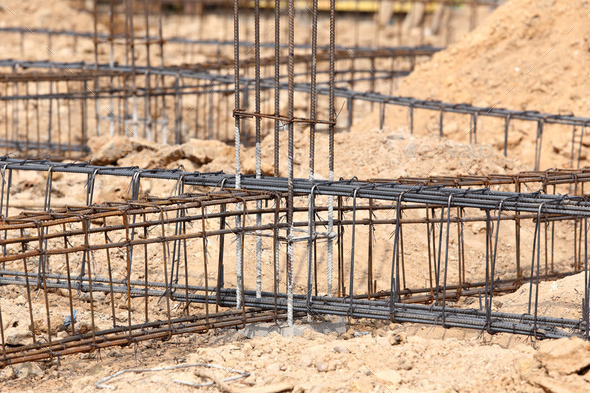 foundation steel for house building