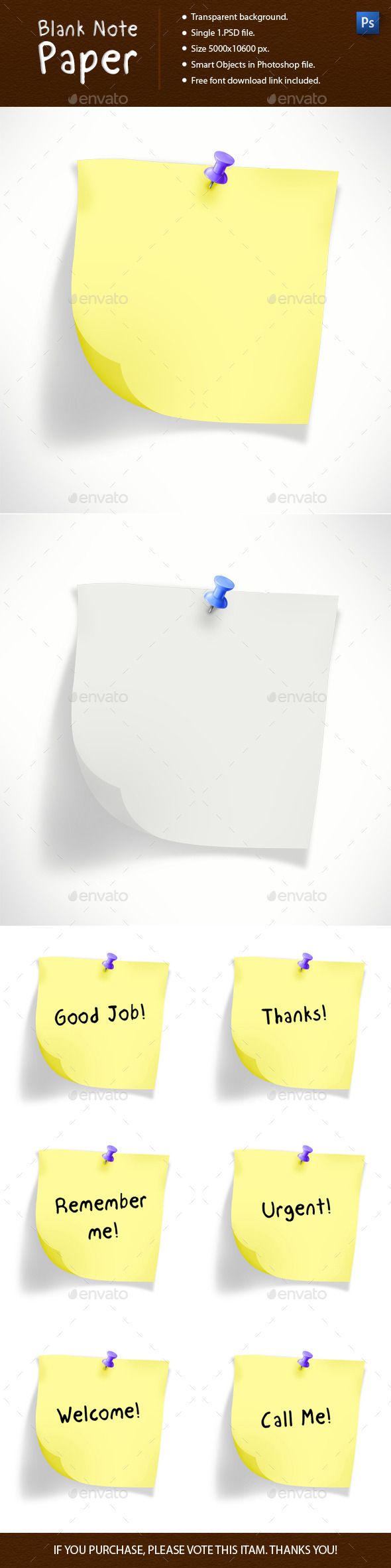 GraphicRiver Blank Note Paper Set 10973407 GraphicRiver Blank Note Paper Set 10973407