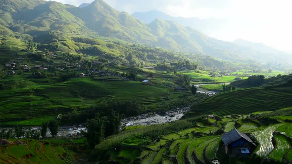 Clouds And Shadows Passing Over A Valley Of Rice Terraces In Sapa Vietnam 4 Clouds And Shadows Passing Over A Valley Of Rice Terraces In Sapa Vietnam 4