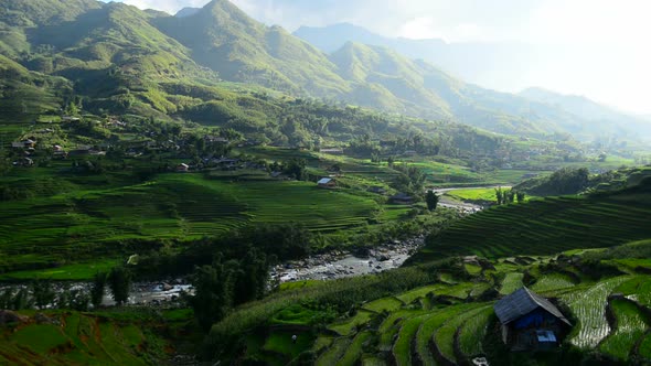 Clouds And Shadows Passing Over A Valley Of Rice Terraces In Sapa Vietnam 5 Clouds And Shadows Passing Over A Valley Of Rice Terraces In Sapa Vietnam 5