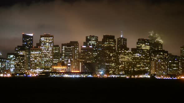 The Foggy San Francisco Skyline At Night 10 The Foggy San Francisco Skyline At Night 10