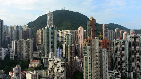 Clouds Over Hong Kong Skyline And Victoria Peak Hong Kong China Clouds Over Hong Kong Skyline And Victoria Peak Hong Kong China