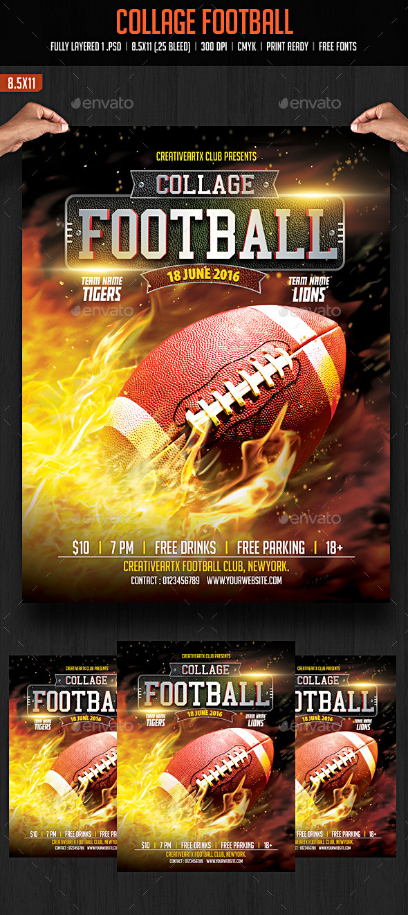 GraphicRiver Collage Football 10924191 GraphicRiver Collage Football 10924191