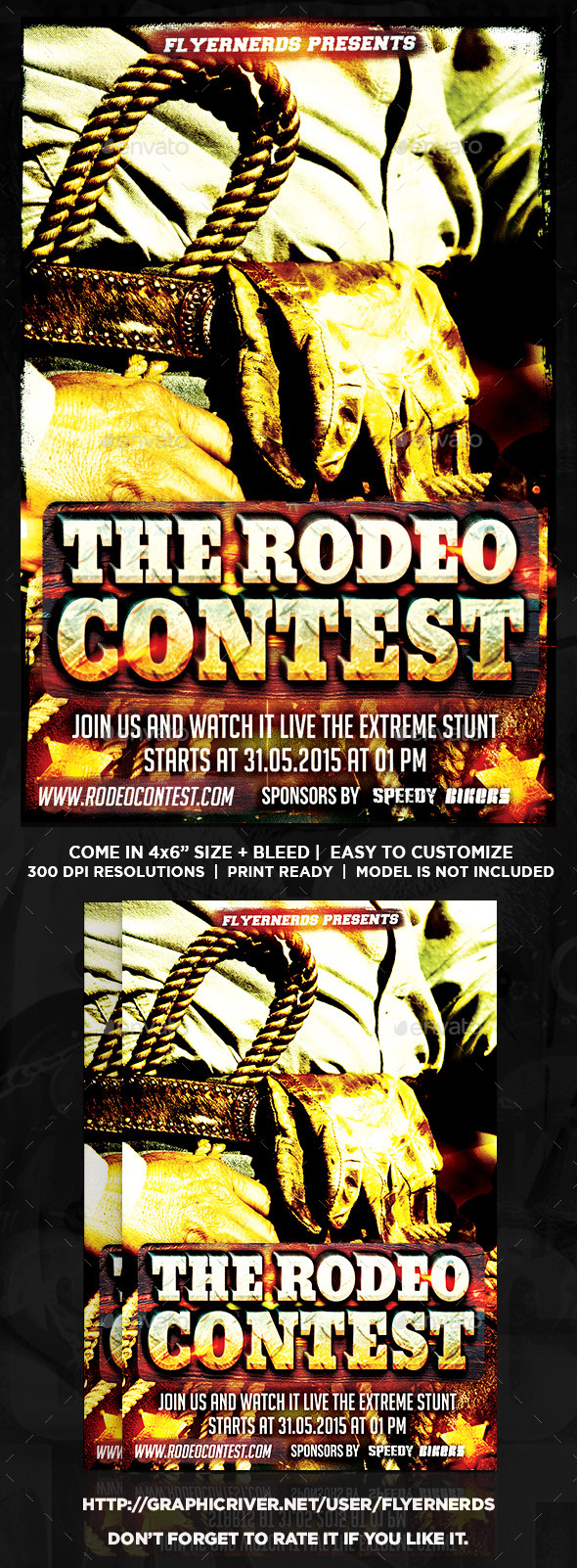 GraphicRiver Rodeo Contest Sports Flyer 10922887 GraphicRiver Rodeo Contest Sports Flyer 10922887