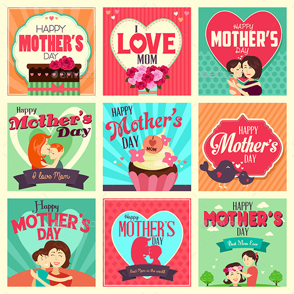 GraphicRiver Mother s Day Cards 10977964 GraphicRiver Mother s Day Cards 10977964