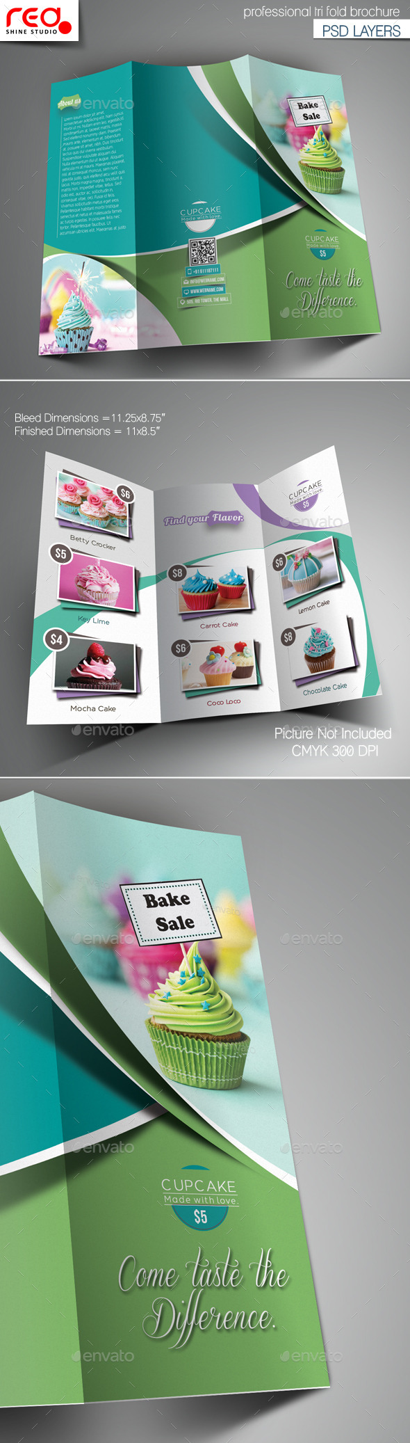 GraphicRiver Cupcake Trifold Brochure Template 10980499 GraphicRiver Cupcake Trifold Brochure Template 10980499