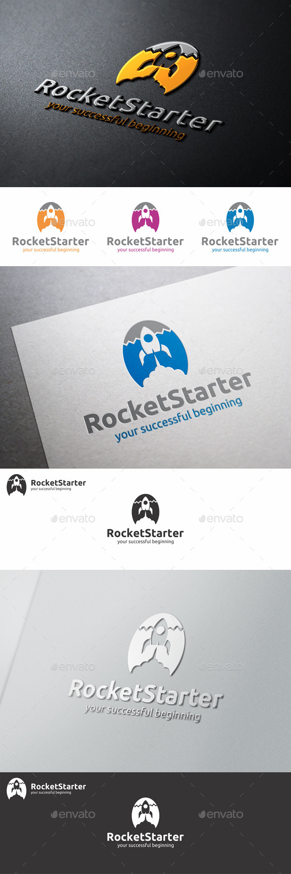 Rocket Starter Logo Launch Startup (Objects)