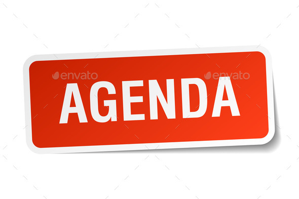 agenda red square sticker isolated on white (Misc) Photo Download