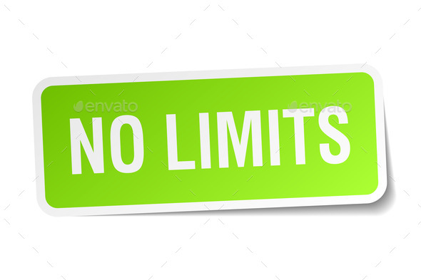 no limits green square sticker on white background (Misc) Photo Download