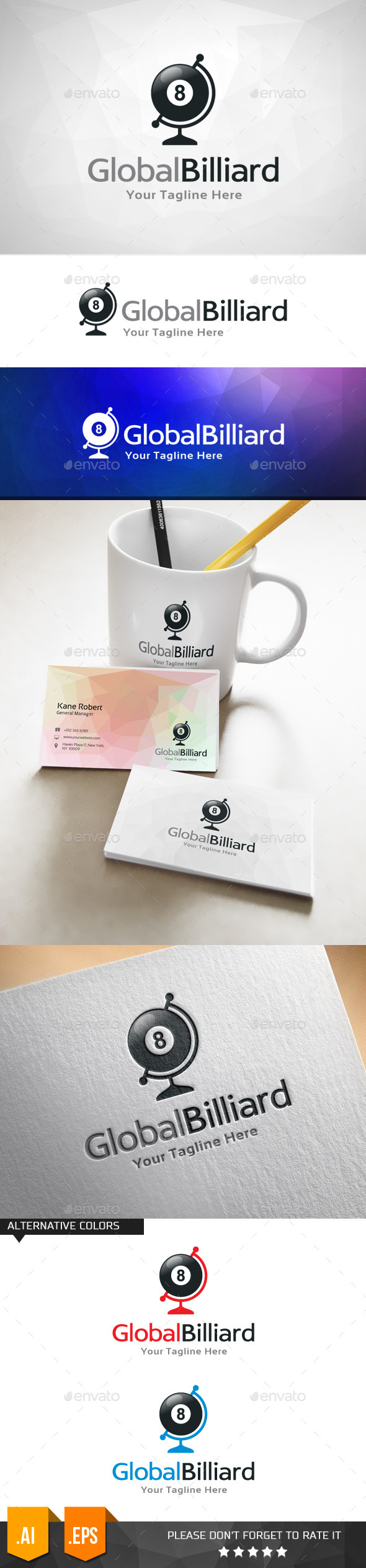 GraphicRiver Global Billiard Logo Template 10981759 GraphicRiver Global Billiard Logo Template 10981759