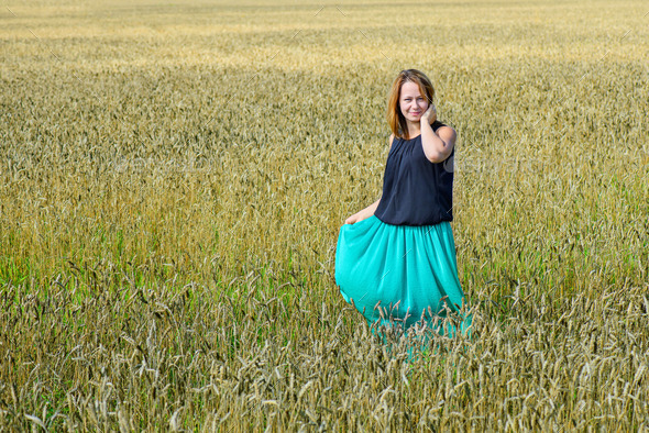 Portrait of female in field (Misc) Photo Download