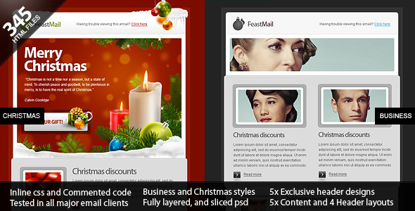 FeastMail - Christmas and Corporate Email Template - Newsletters Email Templates