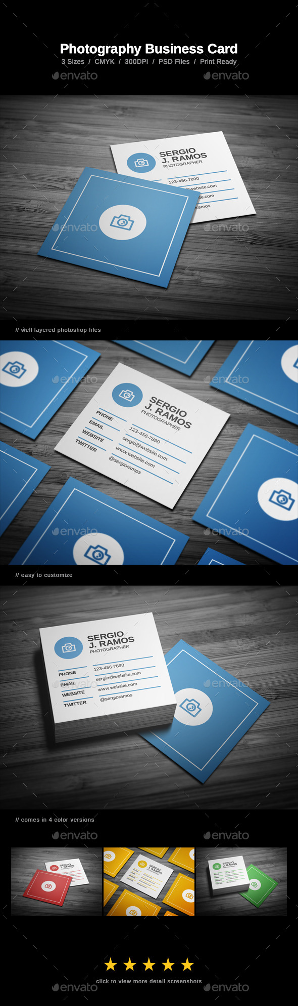 GraphicRiver Photography Business Card 10983755 GraphicRiver Photography Business Card 10983755