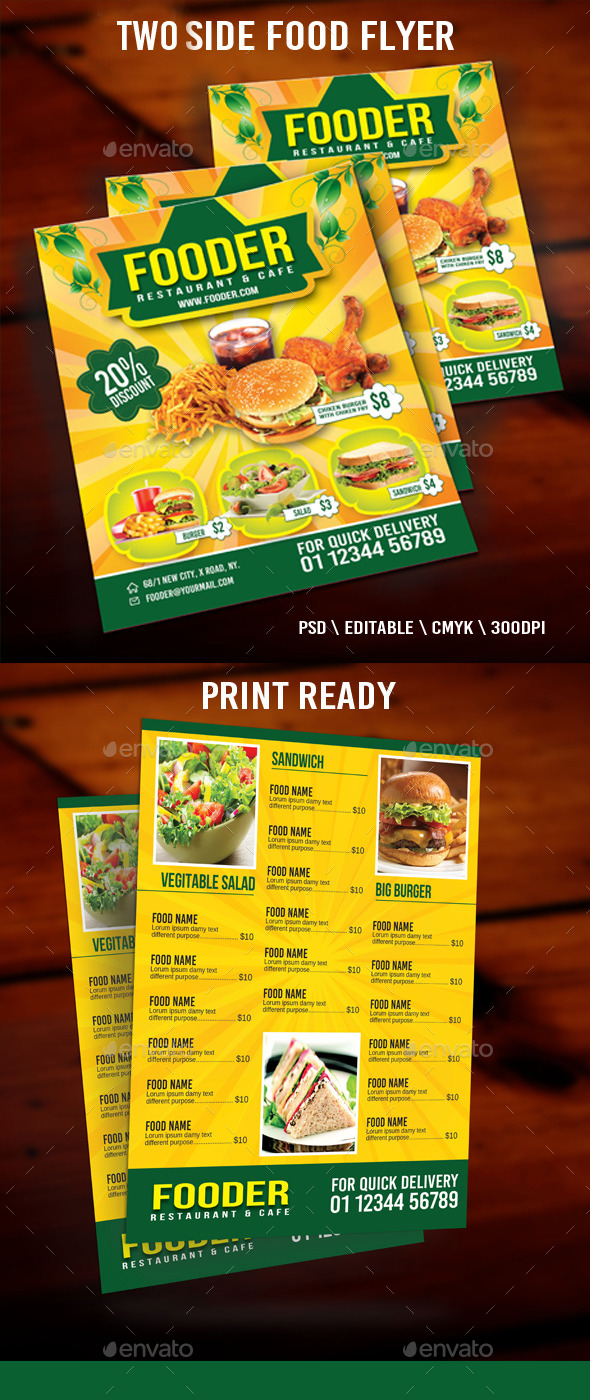 Two Side Food Flyer