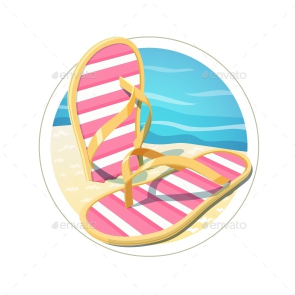 GraphicRiver Beach Flip Flops 10984436 GraphicRiver Beach Flip Flops 10984436