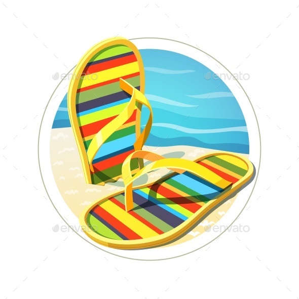 GraphicRiver Beach Flip Flops 10984487 GraphicRiver Beach Flip Flops 10984487