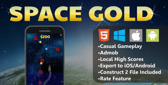 Space Gold - HTML5 Mobile Game