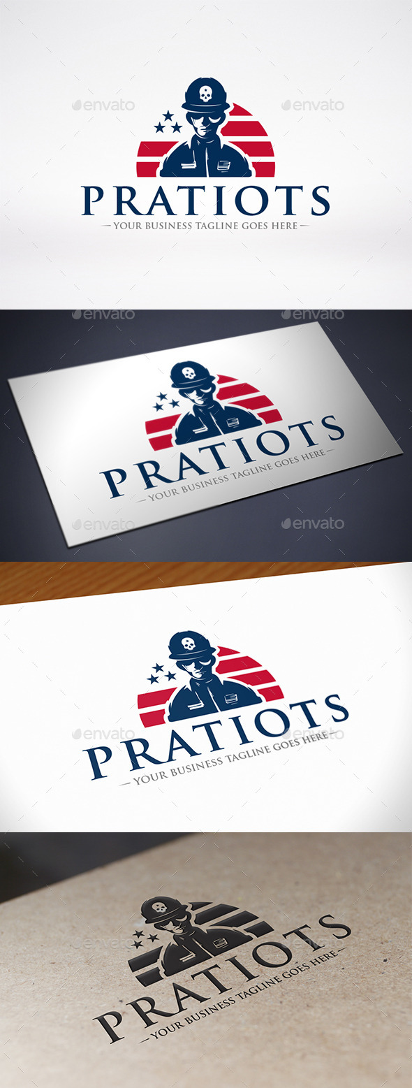 GraphicRiver American Patriot Soldier Logo 10984869 GraphicRiver American Patriot Soldier Logo 10984869