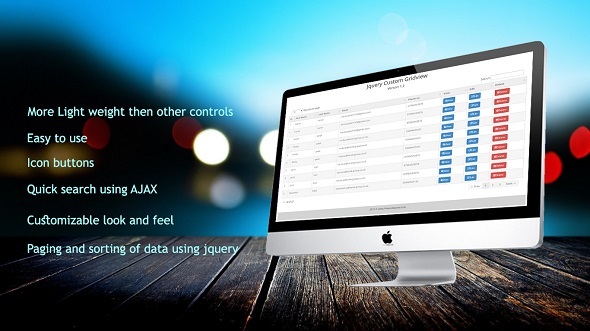 Jquery Gridview Custom Control