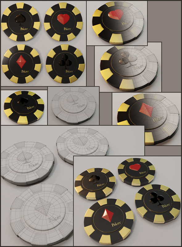 Casino Chip 3D Models - 3DOcean Item for Sale