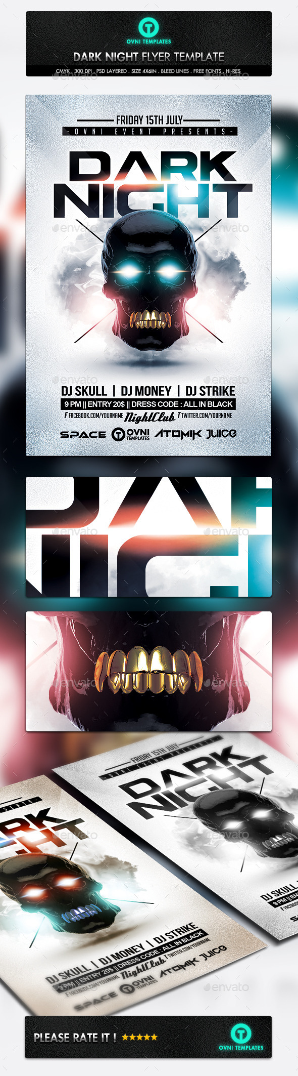 GraphicRiver Dark Night Flyer Template 10988102 GraphicRiver Dark Night Flyer Template 10988102