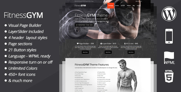 FitnessGYM WordPress Sport Fitness Theme FitnessGYM WordPress Sport Fitness Theme