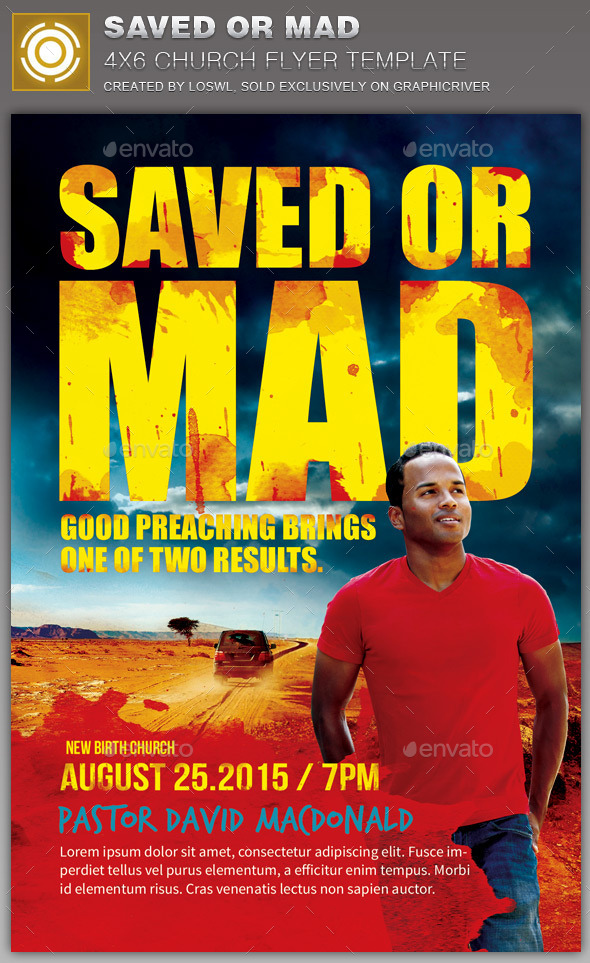 GraphicRiver Saved or Mad Church Flyer Template 10988271 GraphicRiver Saved or Mad Church Flyer Template 10988271