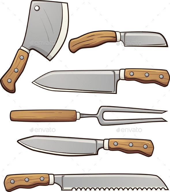 GraphicRiver Kitchen Knives 10988535 GraphicRiver Kitchen Knives 10988535