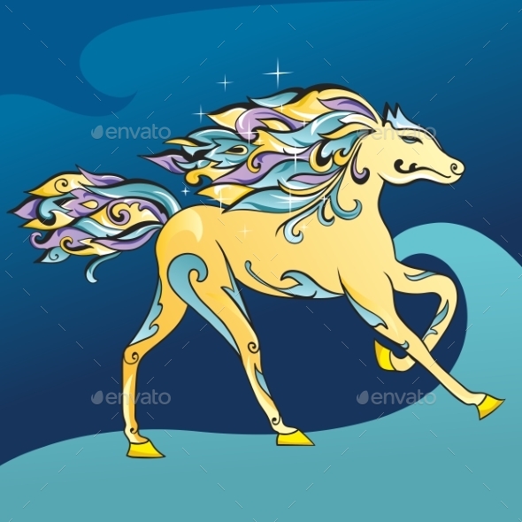 GraphicRiver Arabic Horse Vector Illustration 10990674 GraphicRiver Arabic Horse Vector Illustration 10990674