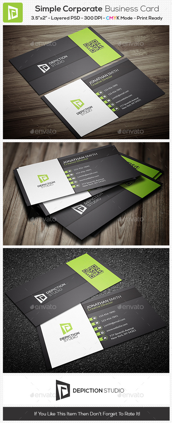 GraphicRiver Simple Corporate Business Card 10991071 GraphicRiver Simple Corporate Business Card 10991071