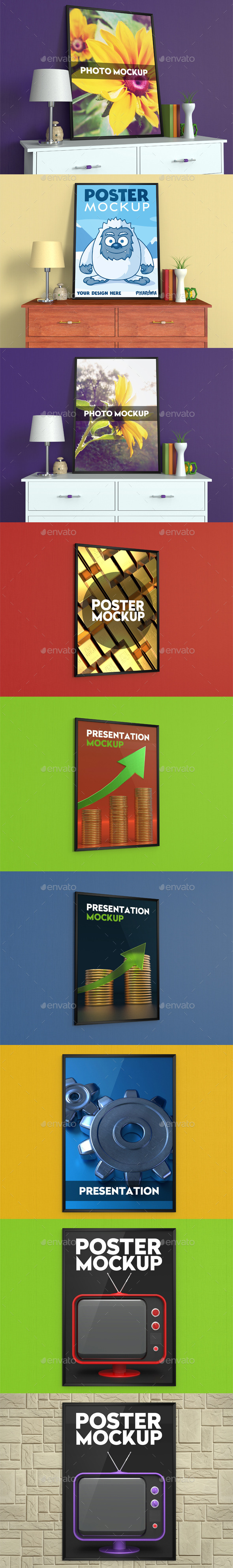 GraphicRiver Poster and Photo Mockup 10991668 GraphicRiver Poster and Photo Mockup 10991668