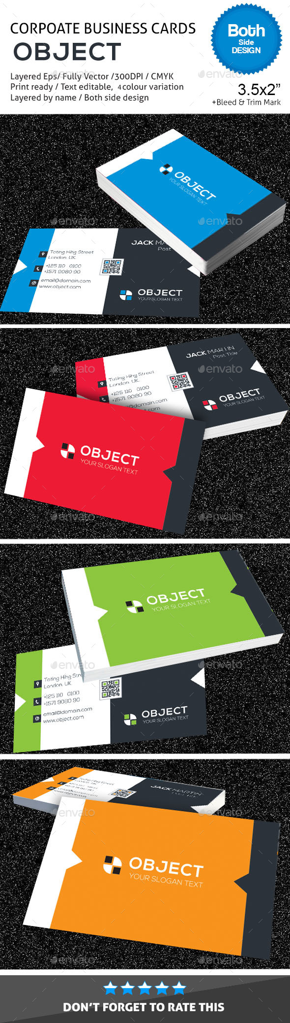 GraphicRiver Object Corporate Business Cards 10992330 GraphicRiver Object Corporate Business Cards 10992330