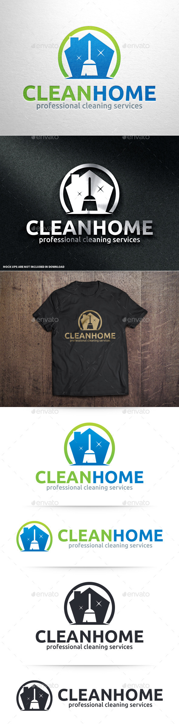 GraphicRiver Clean Home Logo Template 10992473 GraphicRiver Clean Home Logo Template 10992473