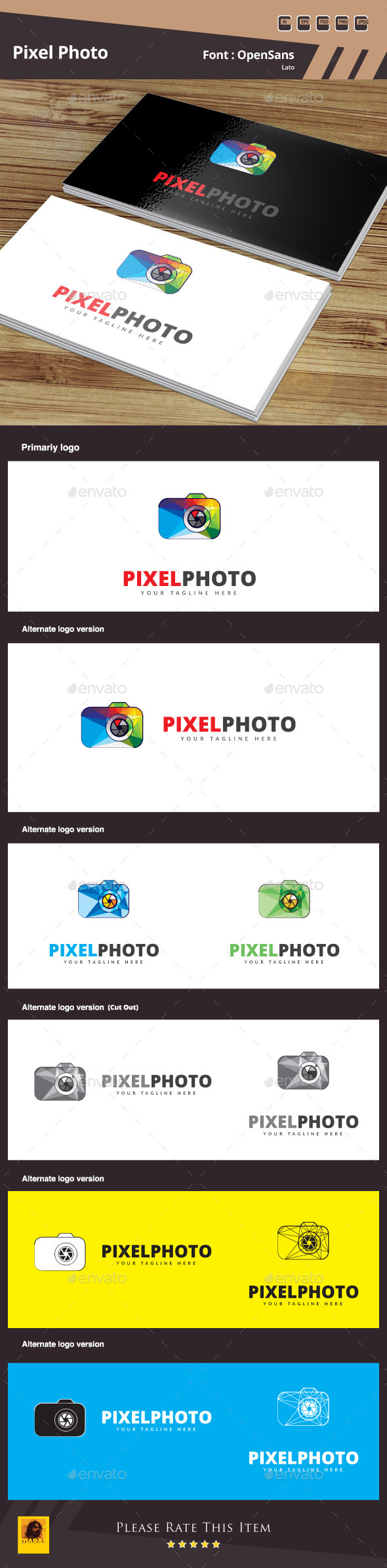 GraphicRiver Pixel Photo Logo Template 10993898 GraphicRiver Pixel Photo Logo Template 10993898