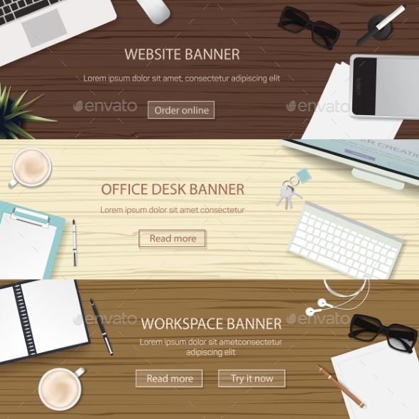 GraphicRiver Office Workplace Banners 10994440 GraphicRiver Office Workplace Banners 10994440