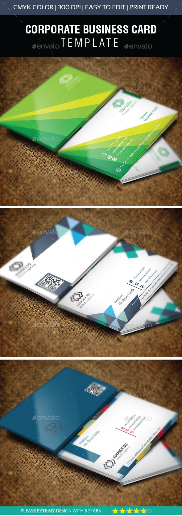 GraphicRiver Creative Corporate Business Card Bundle 10995081 GraphicRiver Creative Corporate Business Card Bundle 10995081