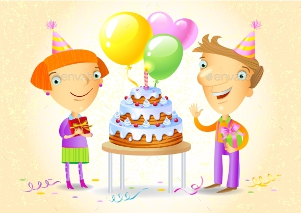 GraphicRiver Family Celebrating a Birthday Party 10995114 GraphicRiver Family Celebrating a Birthday Party 10995114