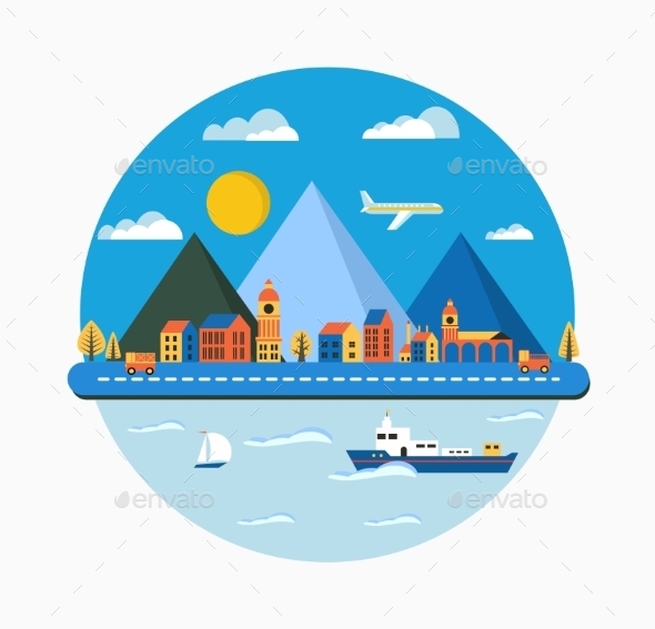 GraphicRiver Urban Landscape 10995185 GraphicRiver Urban Landscape 10995185