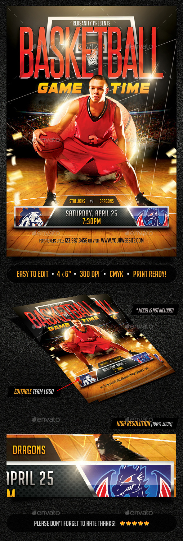 Basketball Game Time Flyer (Sports)