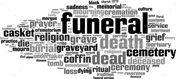 Funeral Word Cloud Concept (Misc) Photo Download