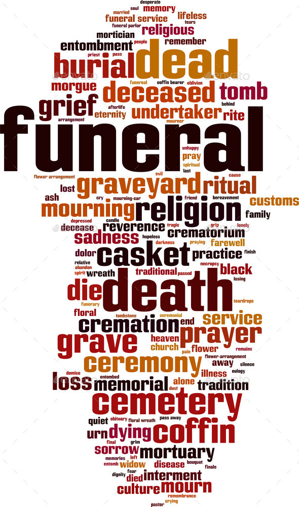 Funeral Word Cloud Concept (Misc) Photo Download