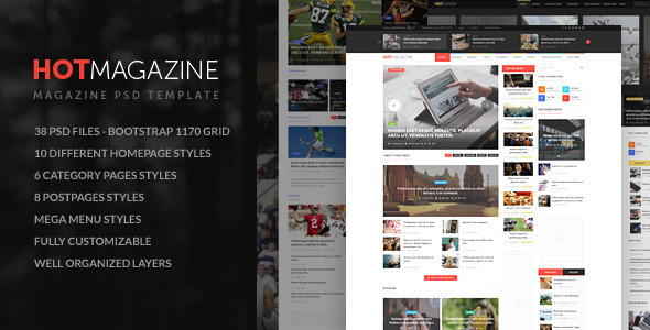 HOTMAGAZINE | Magazine PSD Template