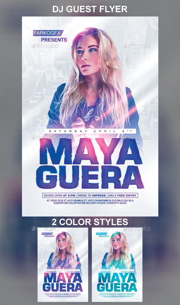 GraphicRiver Dj Guest Flyer 10998153 GraphicRiver Dj Guest Flyer 10998153
