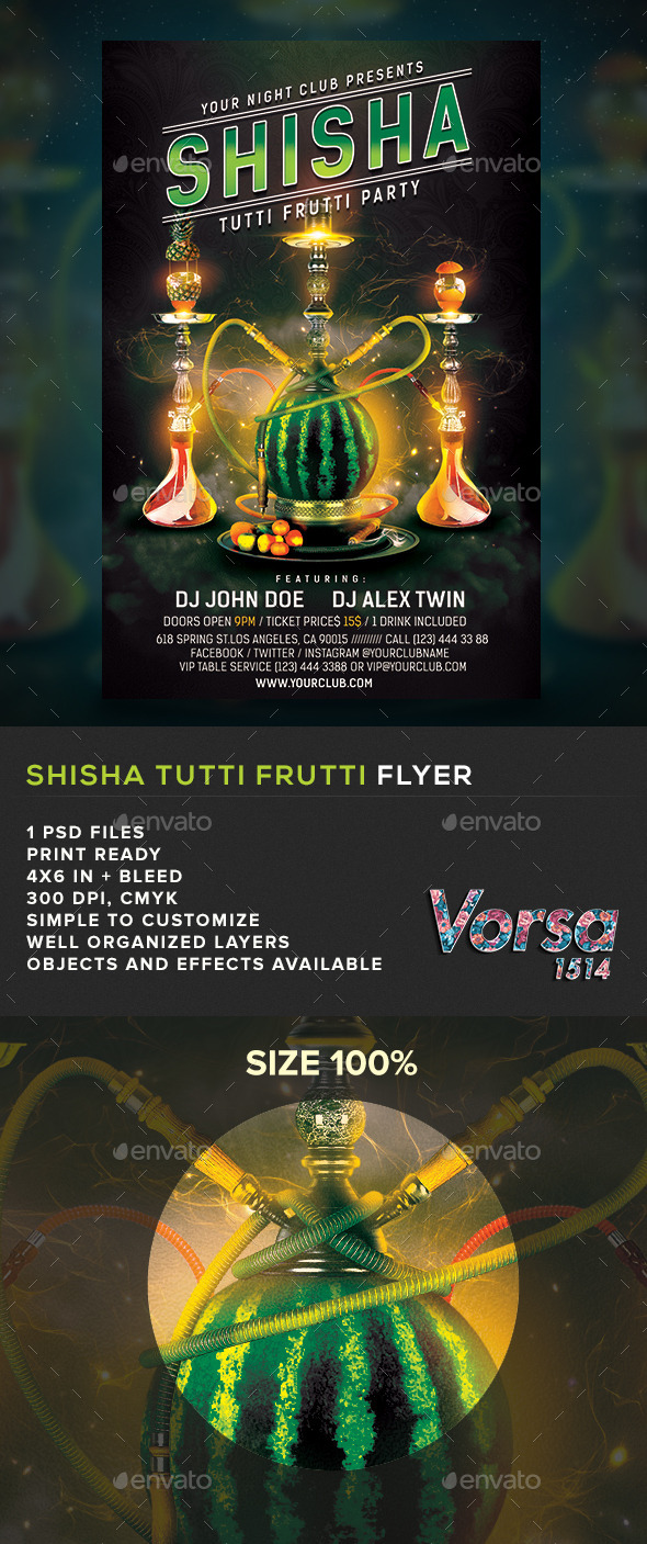 GraphicRiver Shisha Tutti Frutti Flyer 10998591 GraphicRiver Shisha Tutti Frutti Flyer 10998591