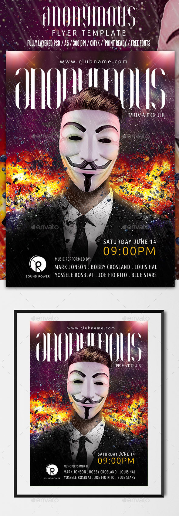 GraphicRiver Anonymous Flyer Template 10998599 GraphicRiver Anonymous Flyer Template 10998599