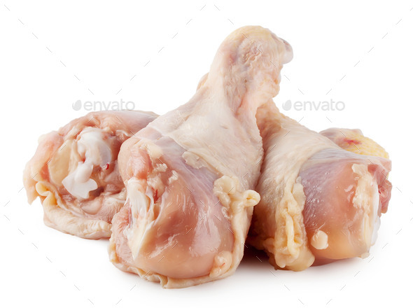 Three fresh raw chicken legs (Misc) Photo Download