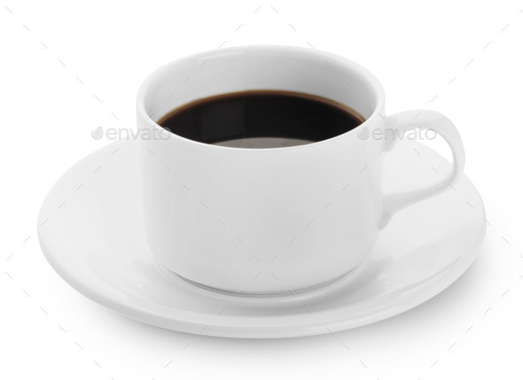 White cup of black coffee (Misc) Photo Download