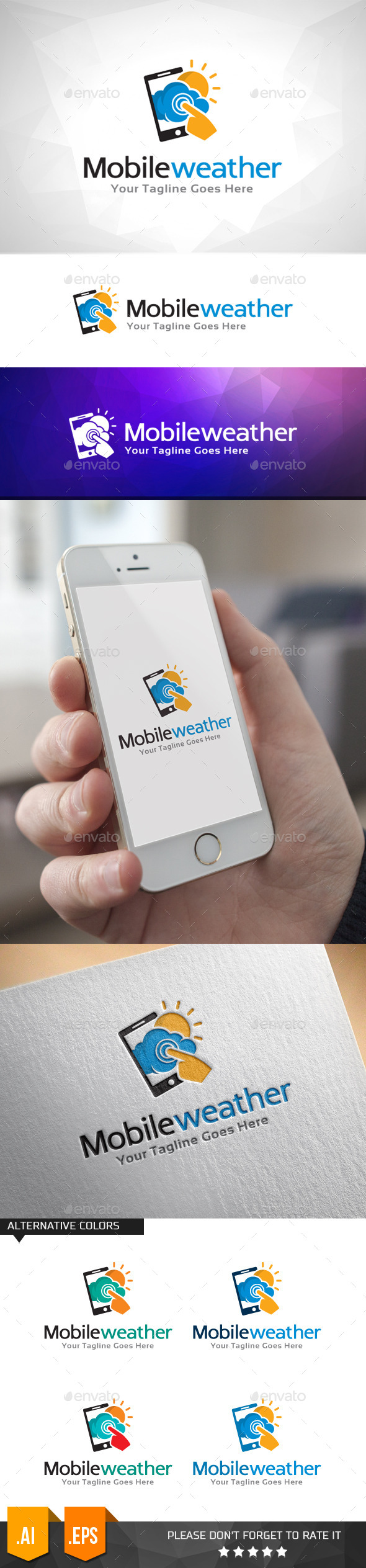 GraphicRiver Mobile Weather Logo Template 11000103 GraphicRiver Mobile Weather Logo Template 11000103
